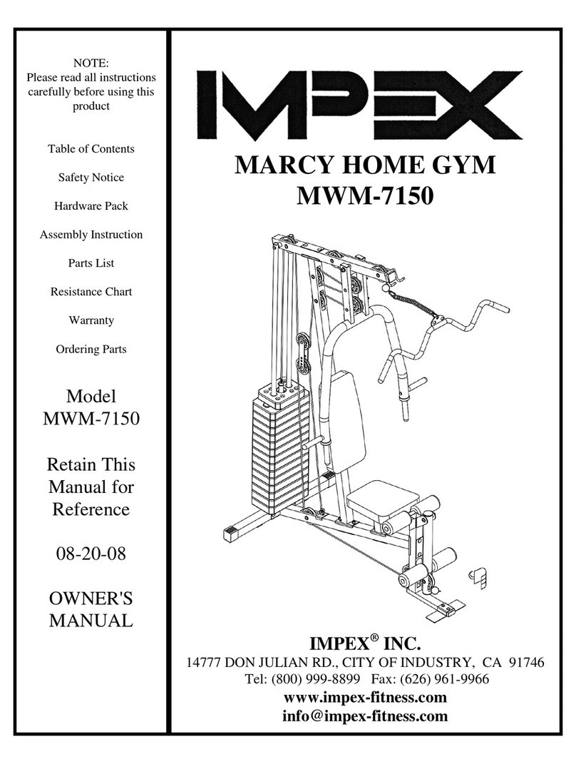 Impex MARCY MWM-7150 owner's manual