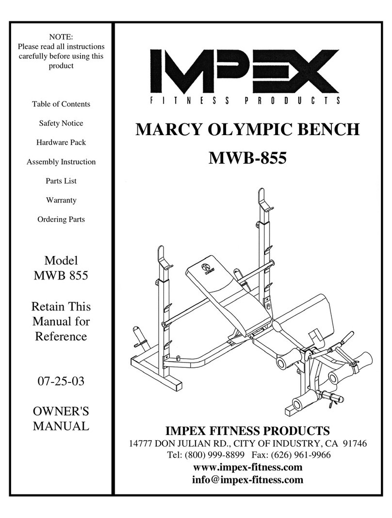 Impex MARCY MWB-855 owner's manual