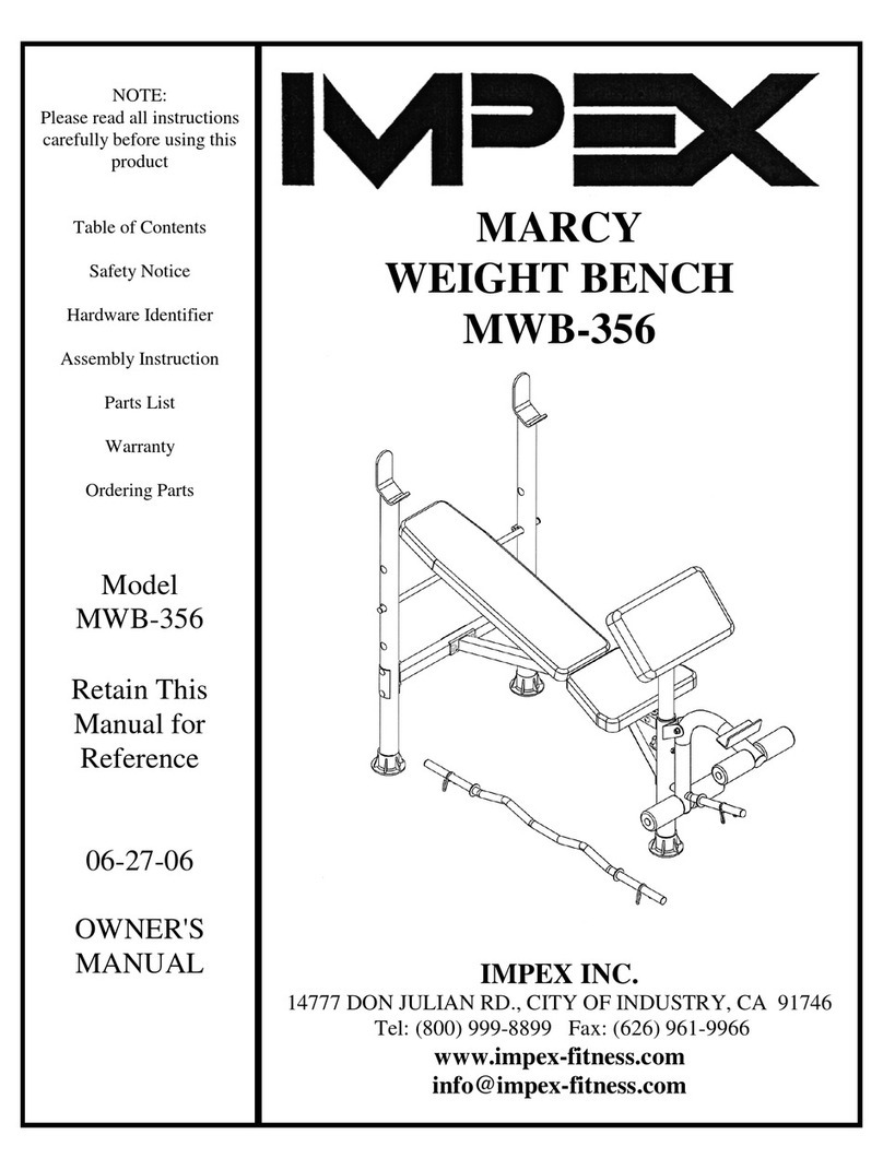 Impex MARCY MWB-356 owner's manual