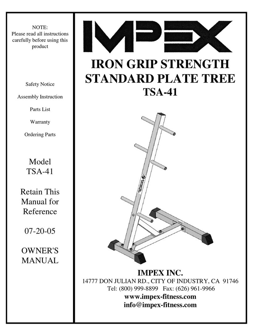 Impex IRON GRIP STRENGTH TSA-41 User manual Impex IRON GRIP STRENGTH TSA-41 User manual