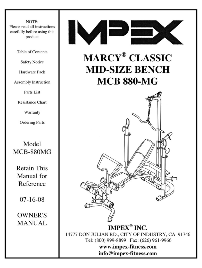 Impex Marcy Classic MCB 880-MG owner's manual