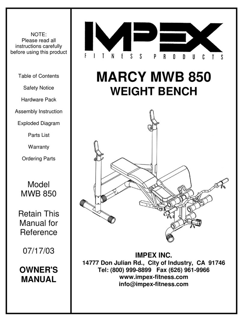 Impex MARCY MWB 850 User manual Impex MARCY MWB 850 User manual