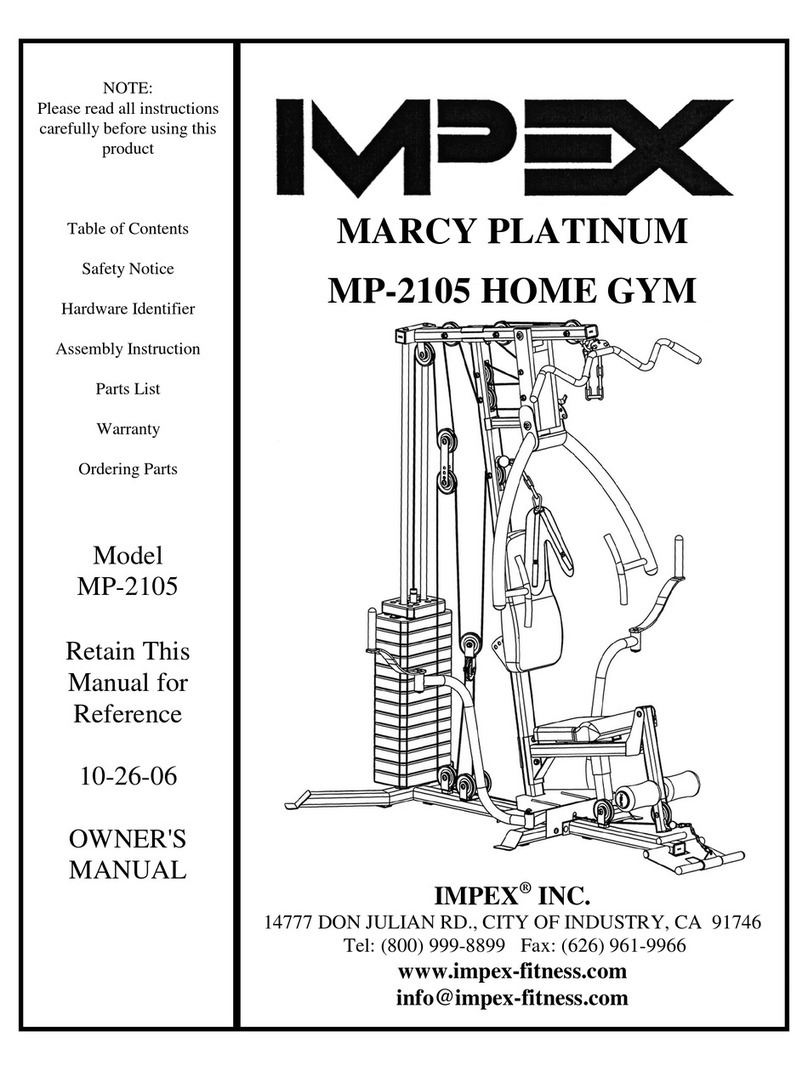 Impex Marcy Platinum MP-2105 owner's manual