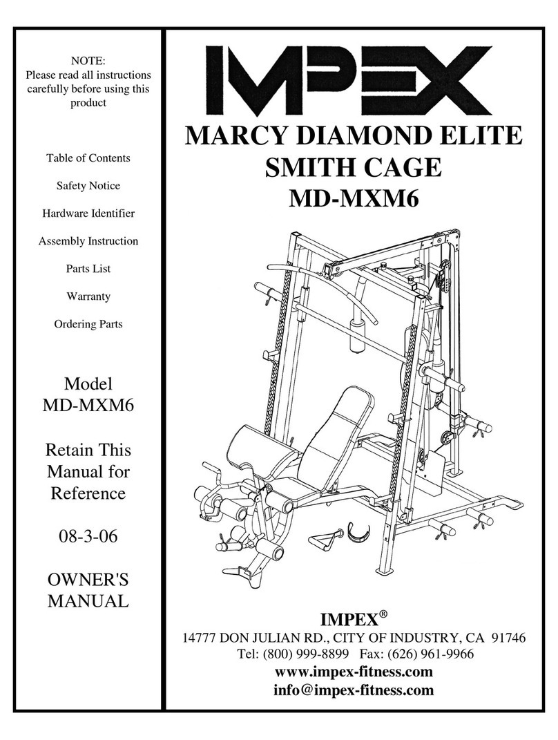 Impex Marcy Diamond Elite MD-MXM6 owner's manual