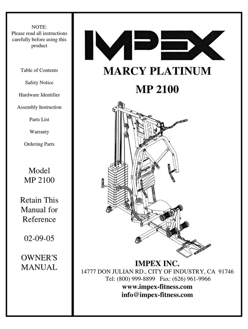 Impex MARCY PLATINUM MP 2100 User manual