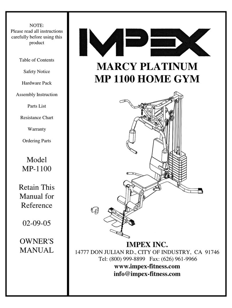 Impex MARCY PLATINUM MP 1100 User manual