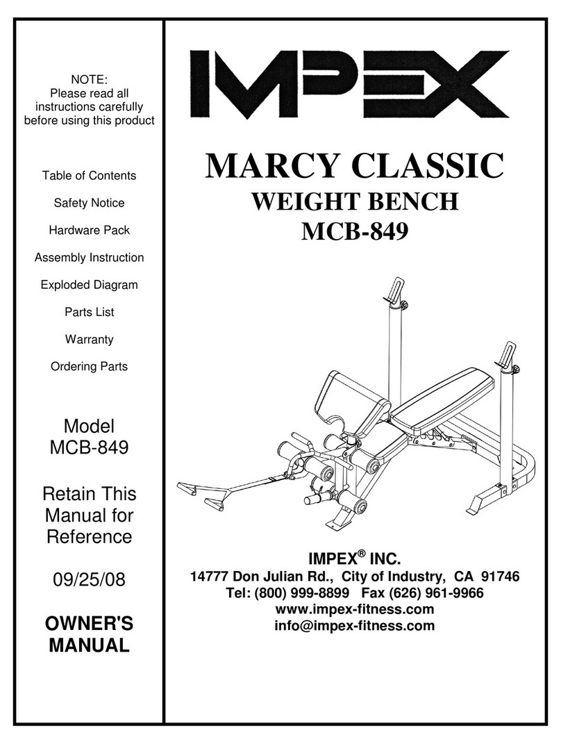 Impex MARCY MCB-849 owner's manual
