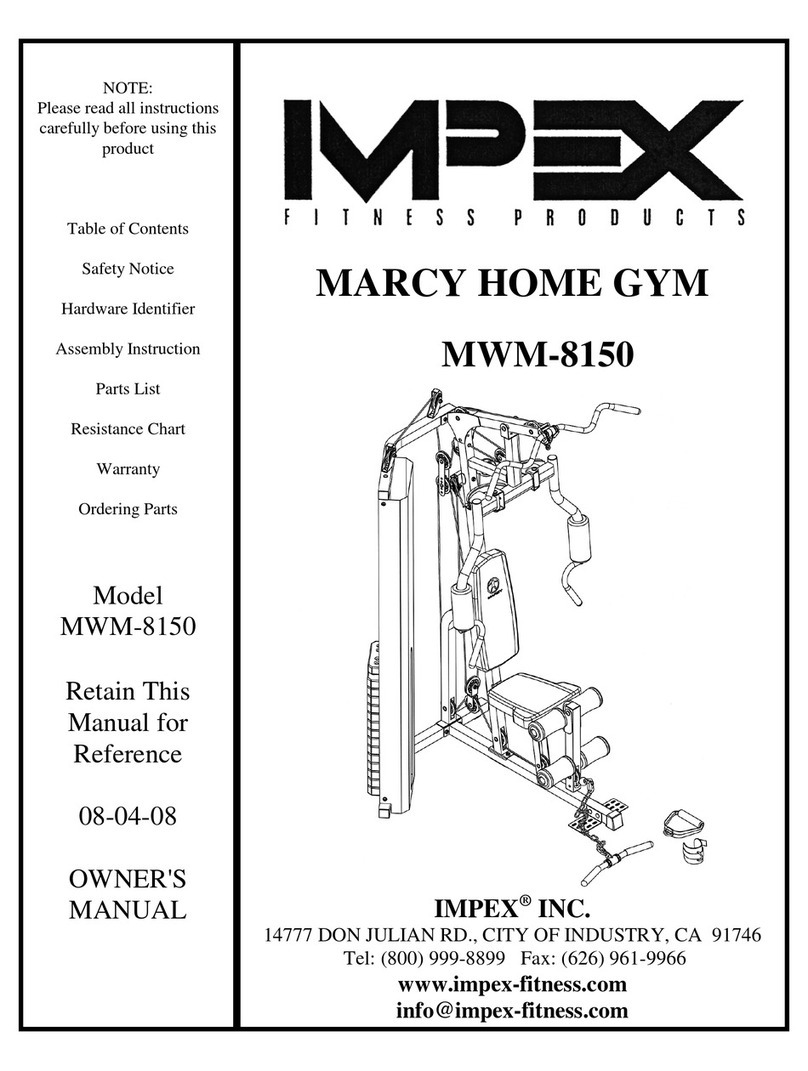 Impex Marcy MWM-8150 owner's manual