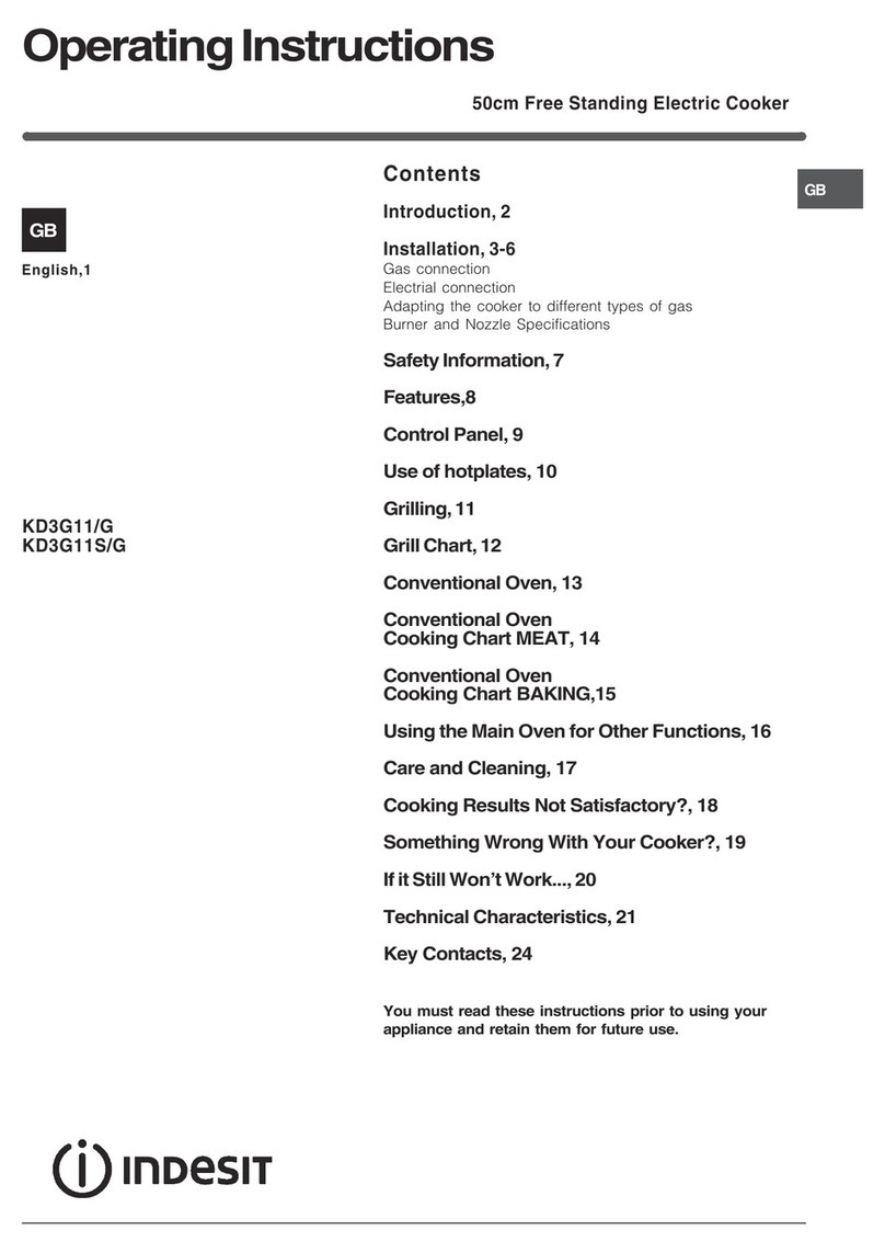 Indesit KD3G11S/G operating instructions