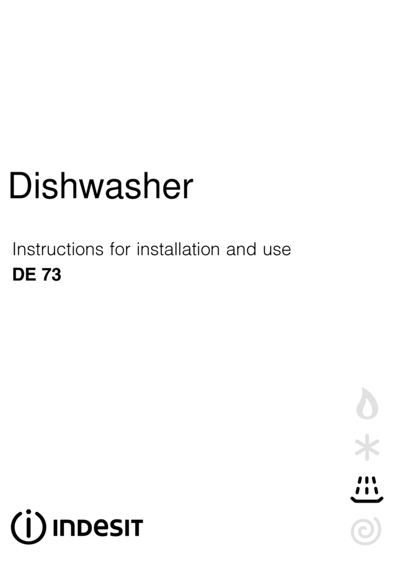 Indesit DE 73 Instructions for installation and use