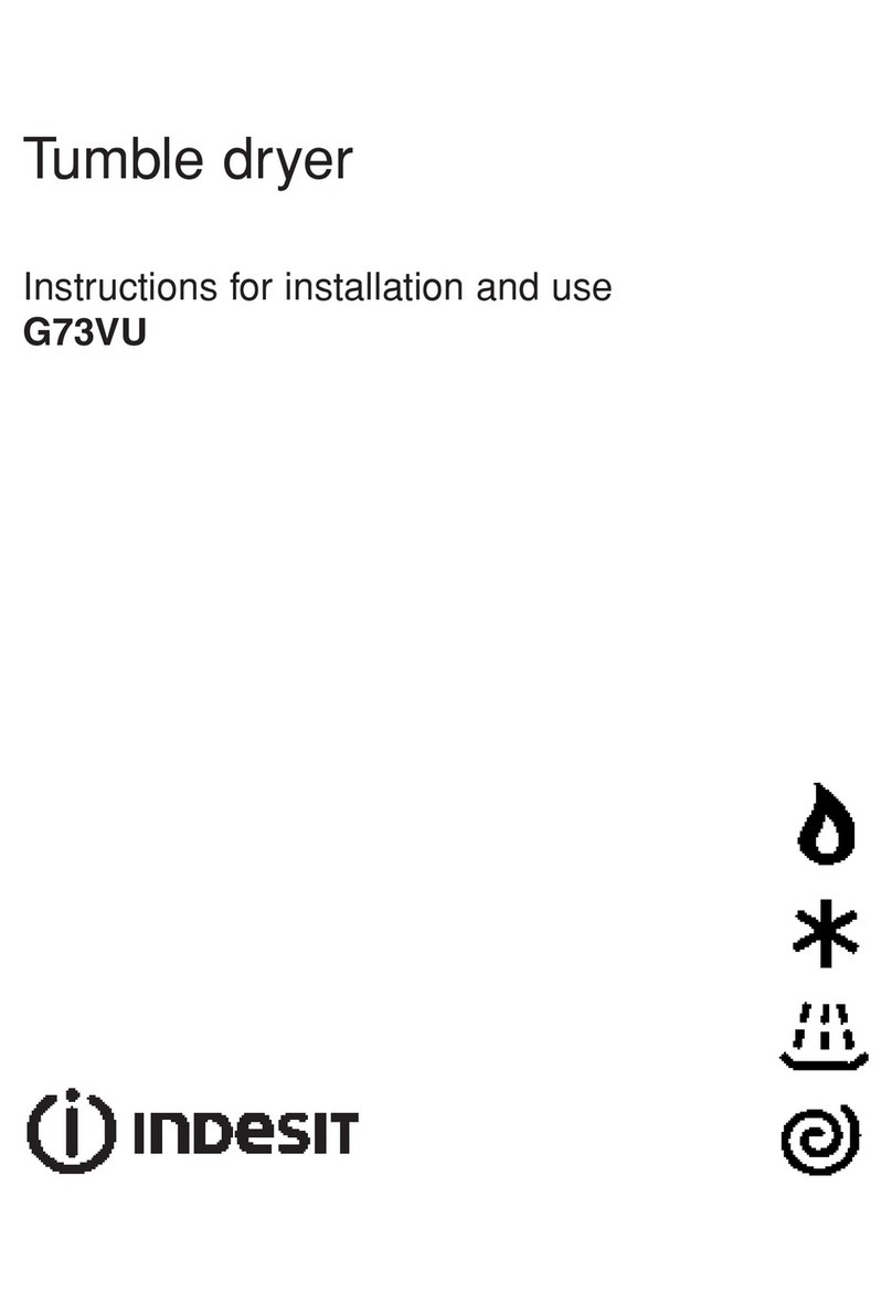 Indesit G73VU Instructions for installation and use