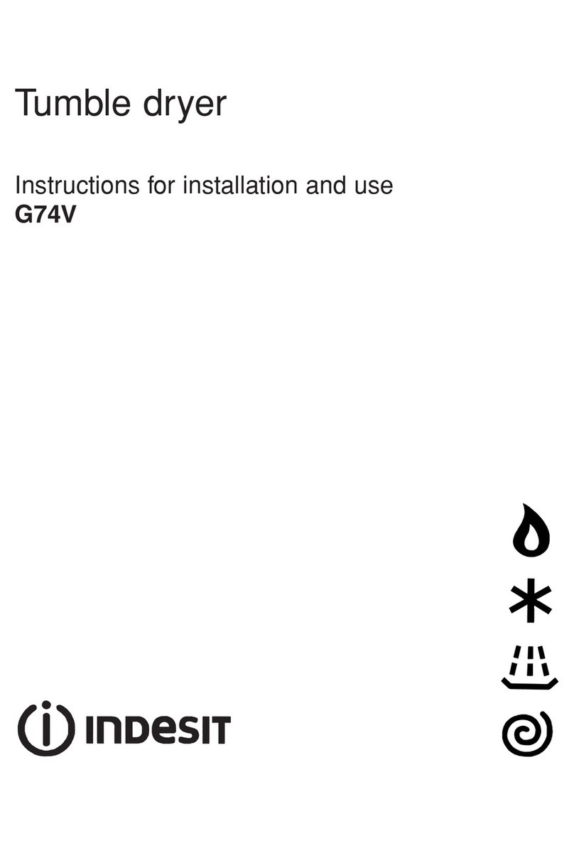 Indesit G74V Instructions for installation and use