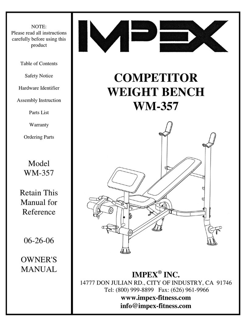 Impex COMPETITOR WM-357 owner's manual