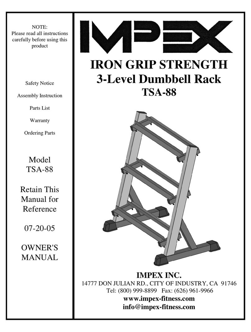 Impex IRON GRIP STRENGTH TSA-88 owner's manual