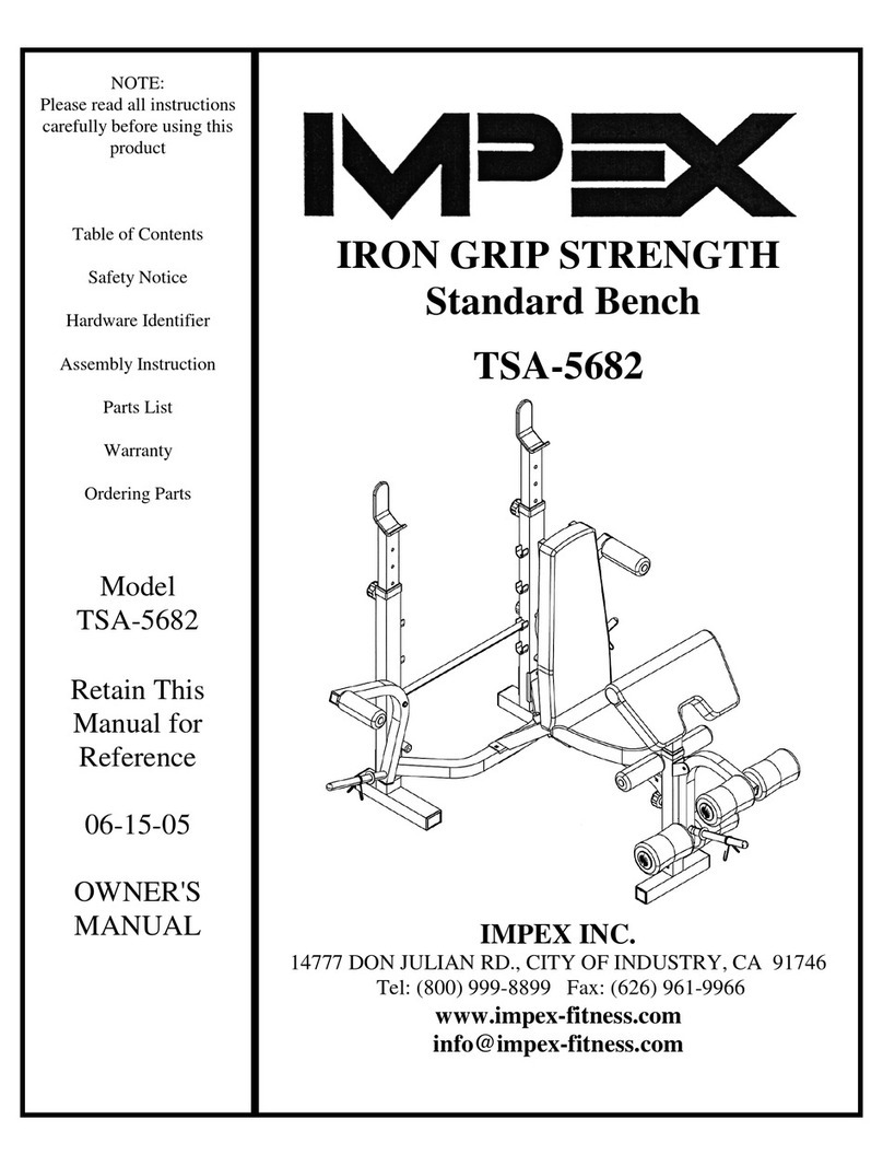 Impex IRON GRIP STRENGTH TSA-5682 owner's manual