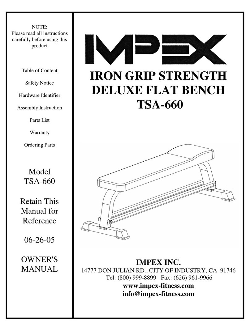 Impex IRON GRIP STRENGTH TSA-660 owner's manual