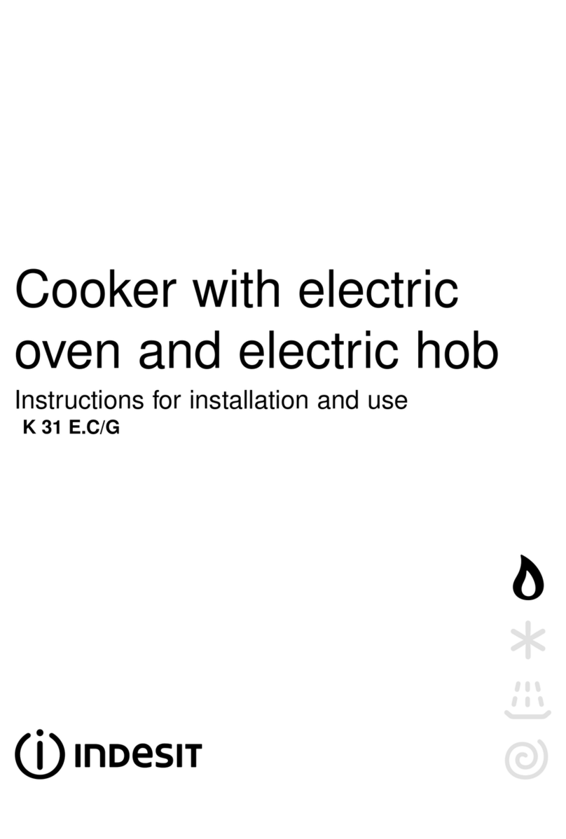 Indesit K31ECG Instructions for installation and use Indesit K31ECG Instructions for installation and use