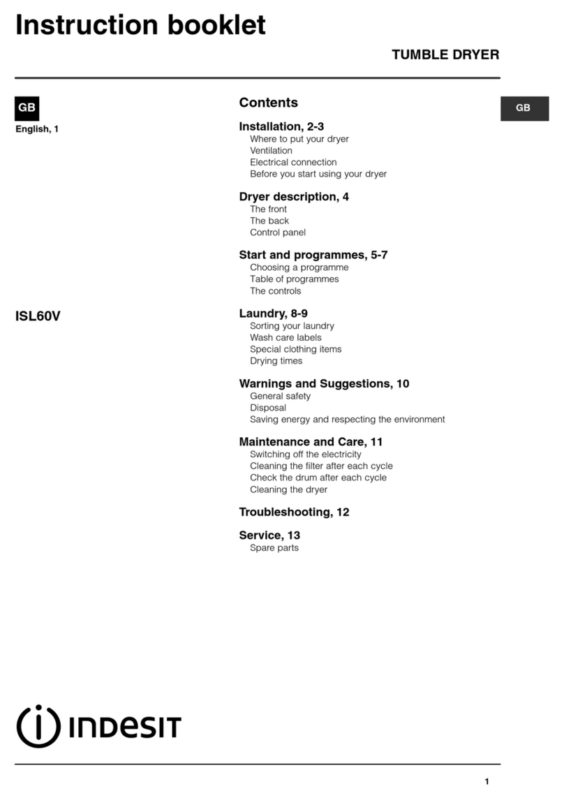 Indesit ISL60V Instruction booklet