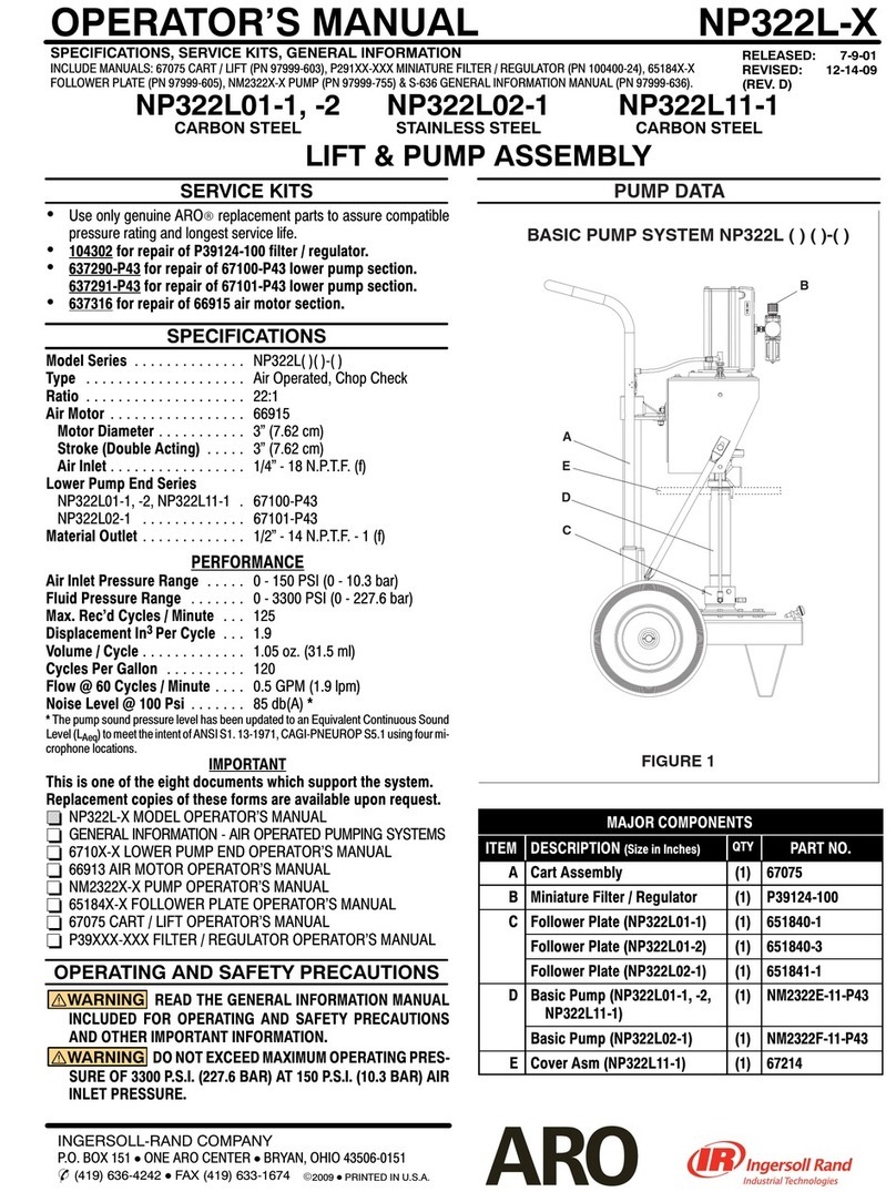 Ingersoll-Rand ARO NP322L01-1 Operator's manual