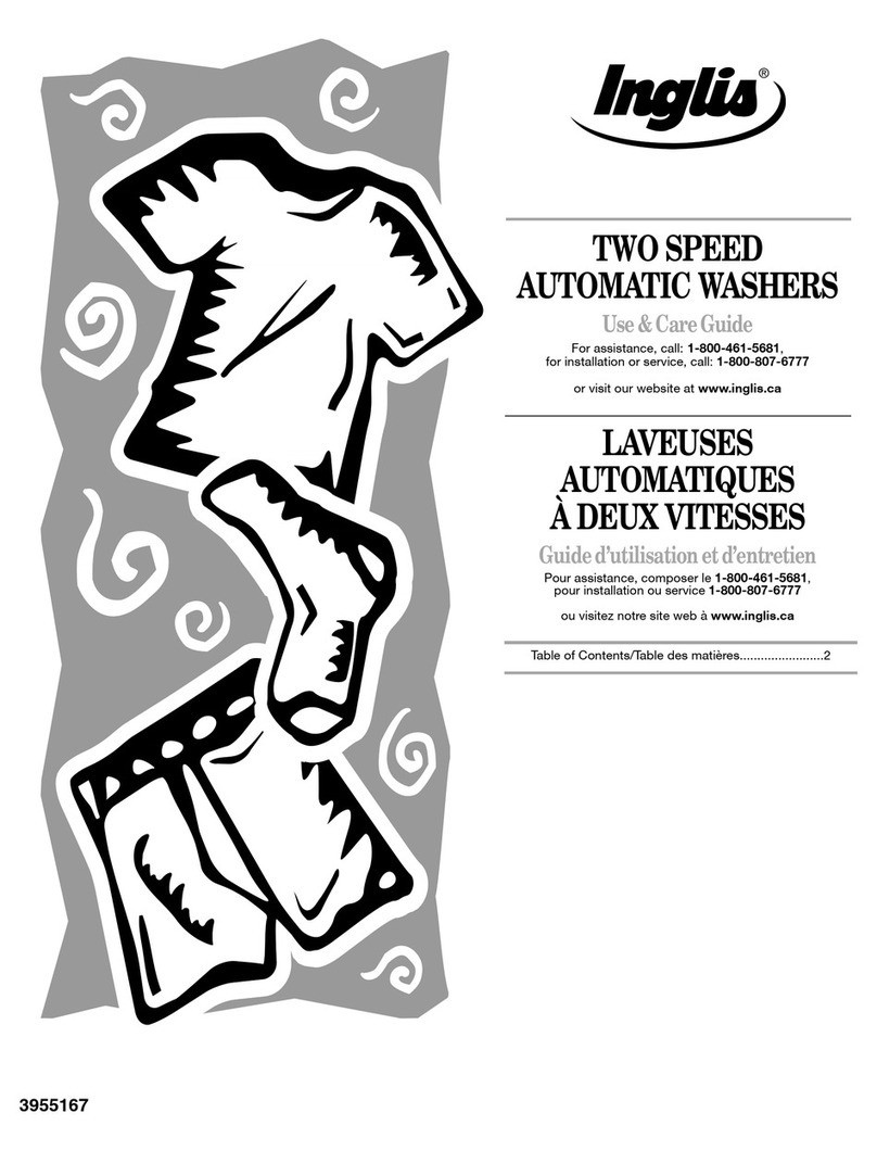 Inglis TWO SPEED AUTOMATIC WASHERS User manual