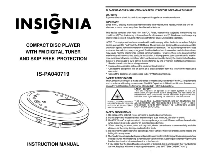 Insignia IS-PA040719 User manual