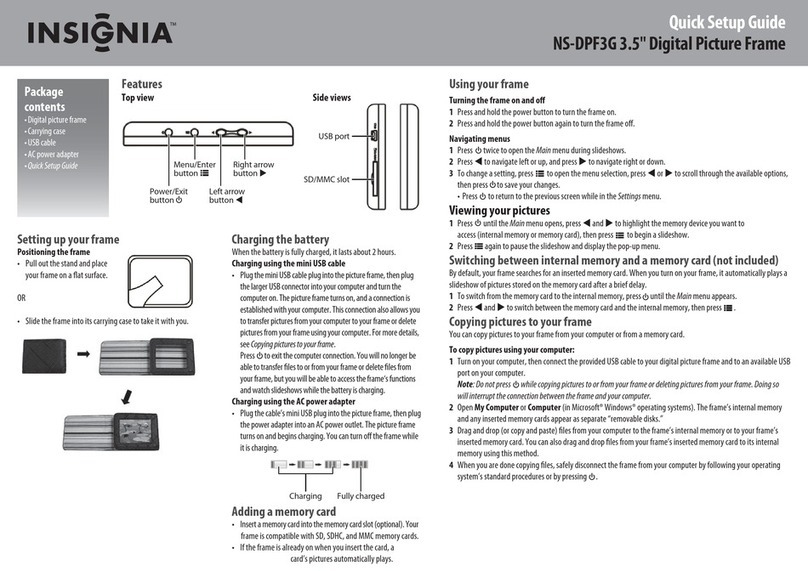 Insignia NS-DPF3G Quick setup guide