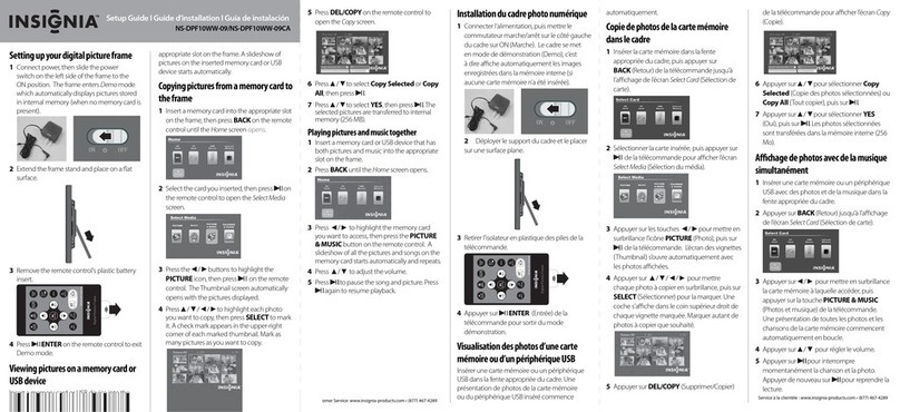 Insignia NS-DPF10WW-09 Setup guide