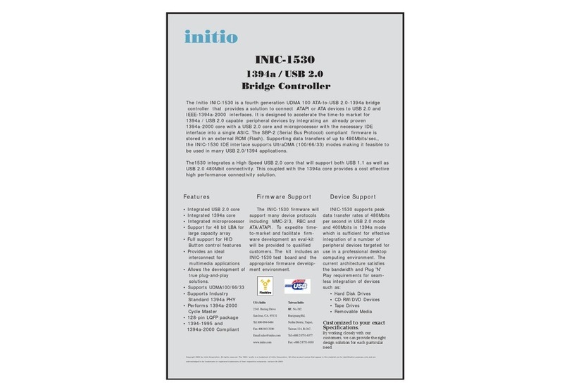 Initio INIC-1530 Owner's manual