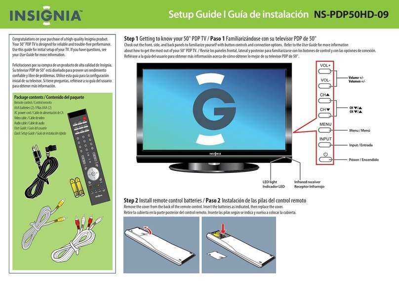 Insignia NS-PDP50HD-09 User manual