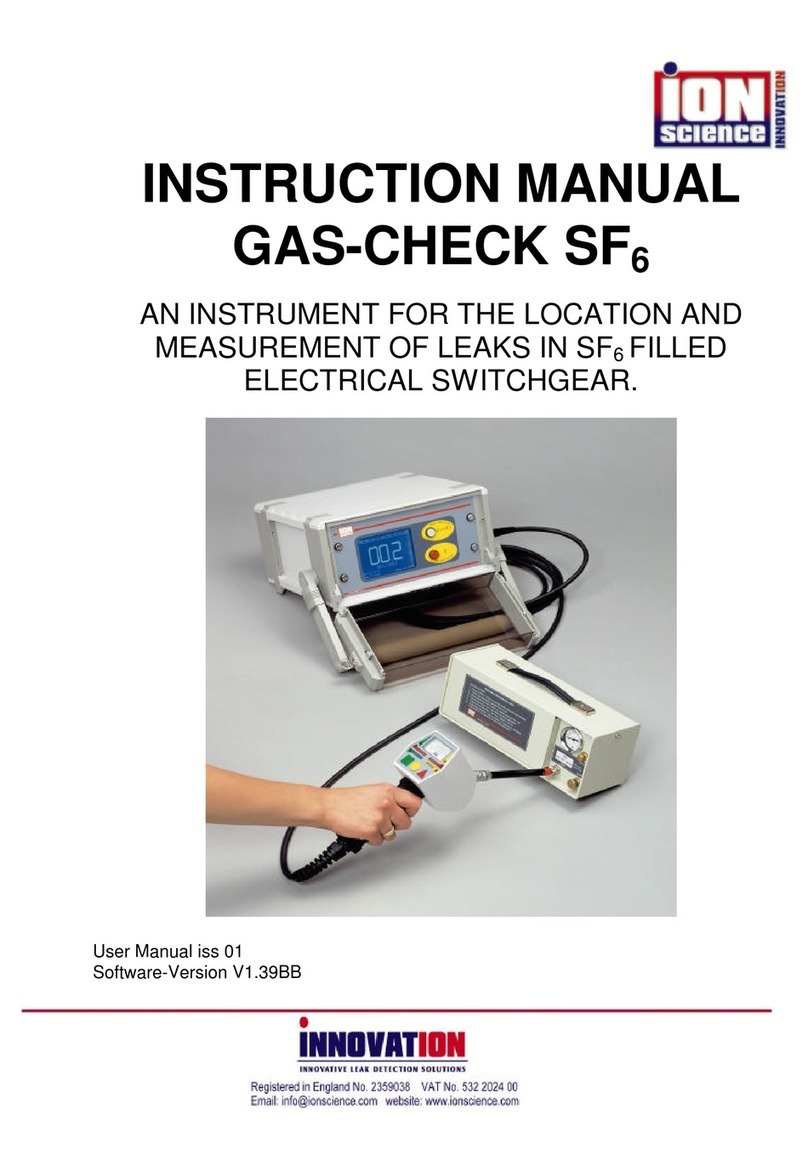 ion science GAS-CHECK SF6 instruction manual