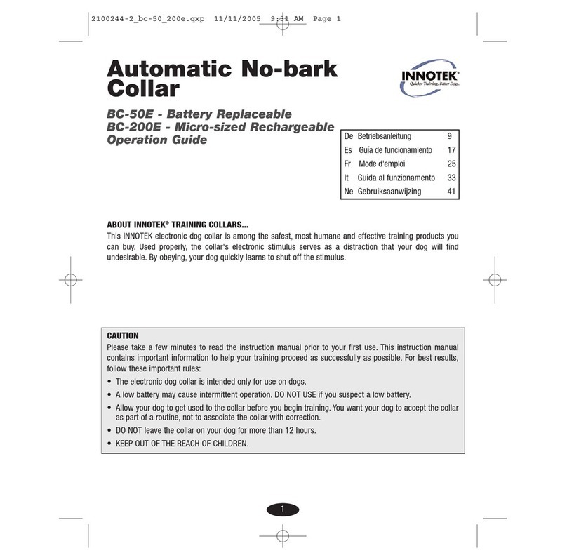 Innotek Automatic No-bark Collar BC-200E Operation guide