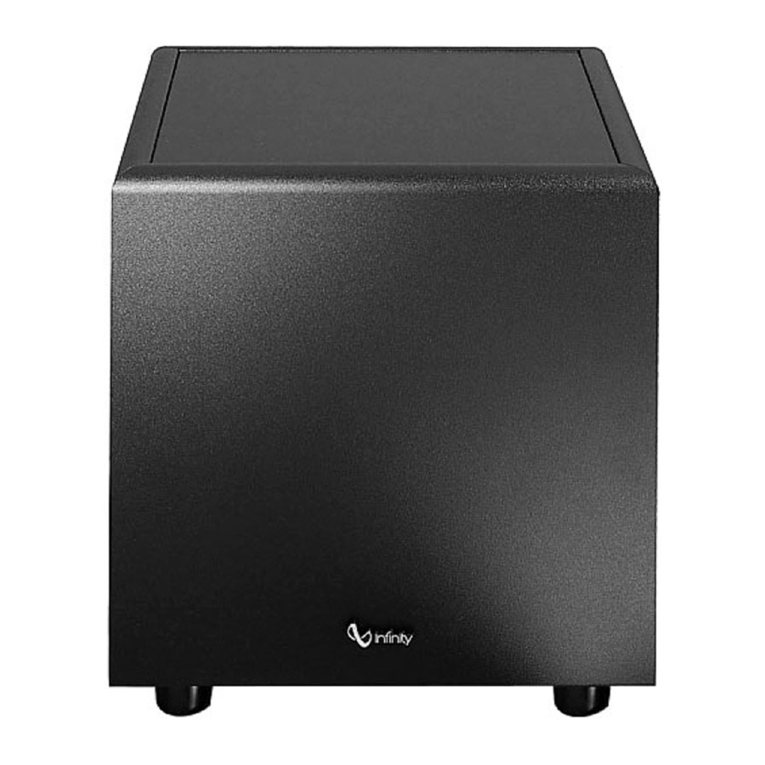 Infinity BU-80 User manual