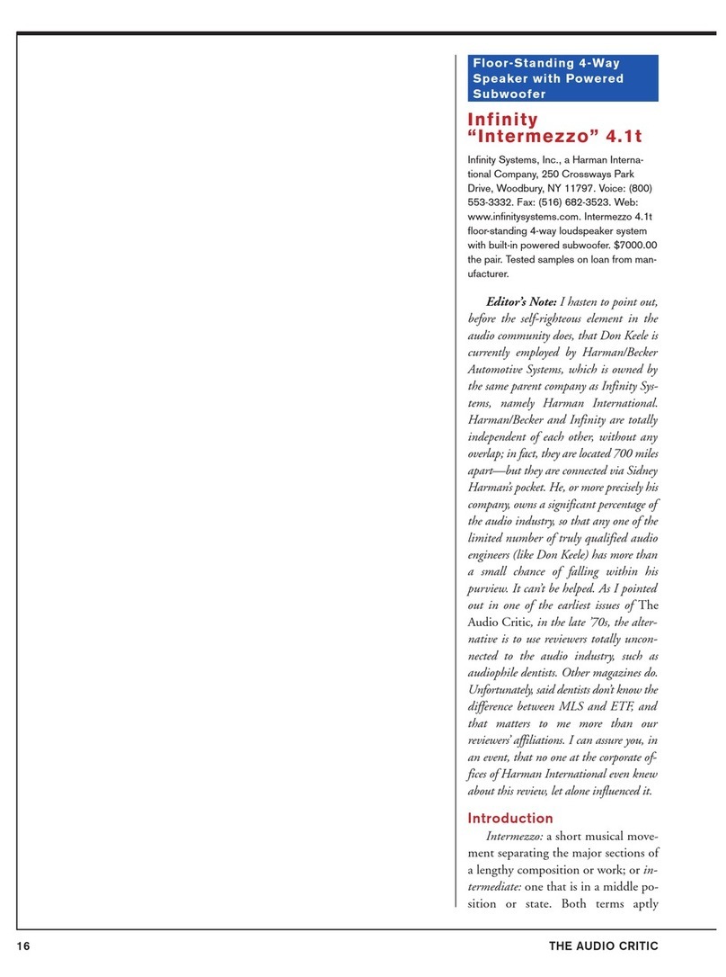 Infinity Intermezzo 4.1t User manual