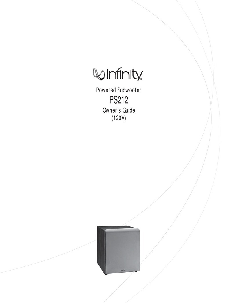 Infinity PS212 User manual