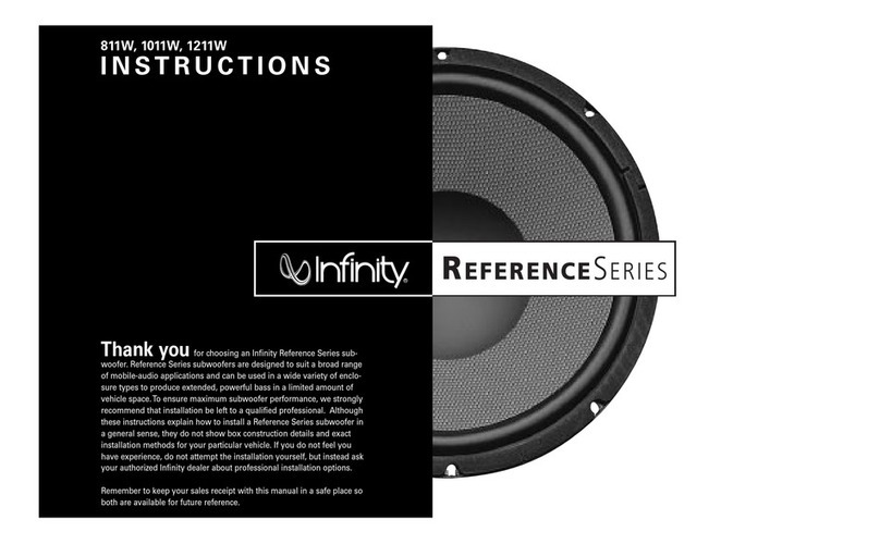 Infinity 811w User manual
