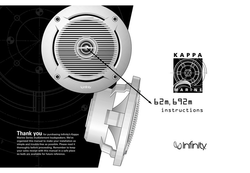 Infinity Kappa Marine Speaker 62m User manual Infinity Kappa Marine Speaker 62m User manual
