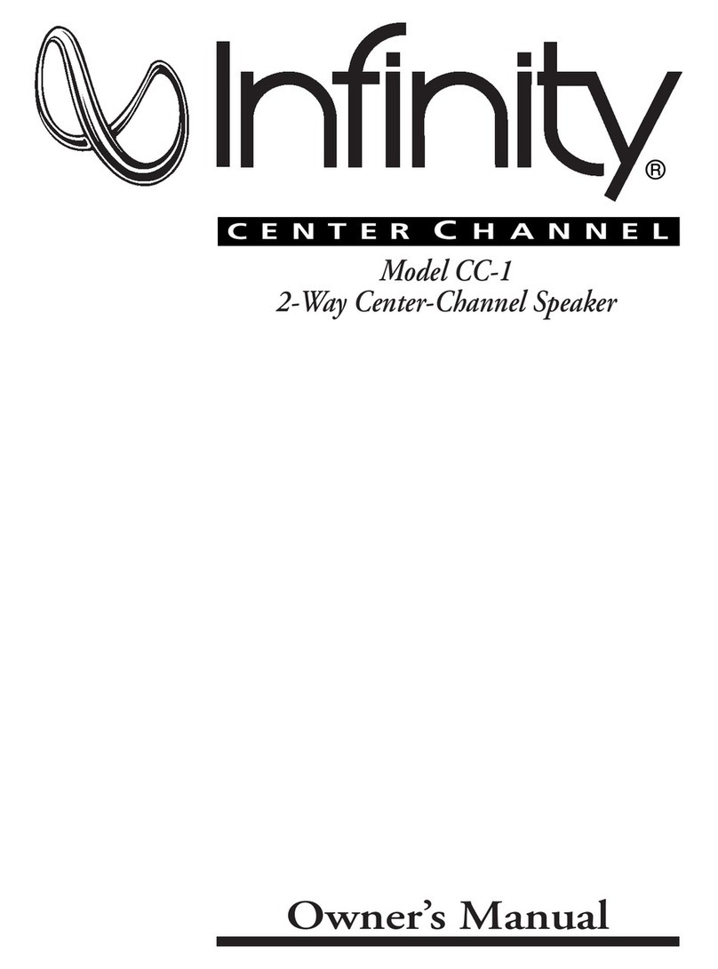 Infinity CC-1 owner's manual