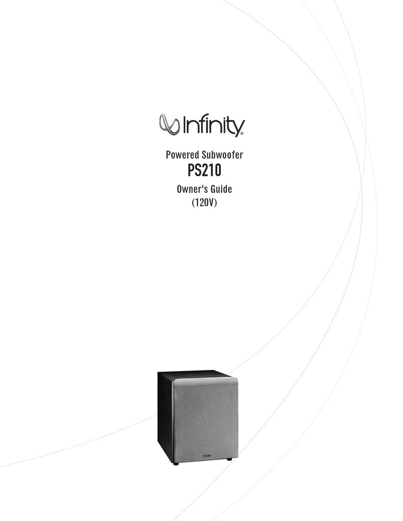 Infinity PS210 User manual