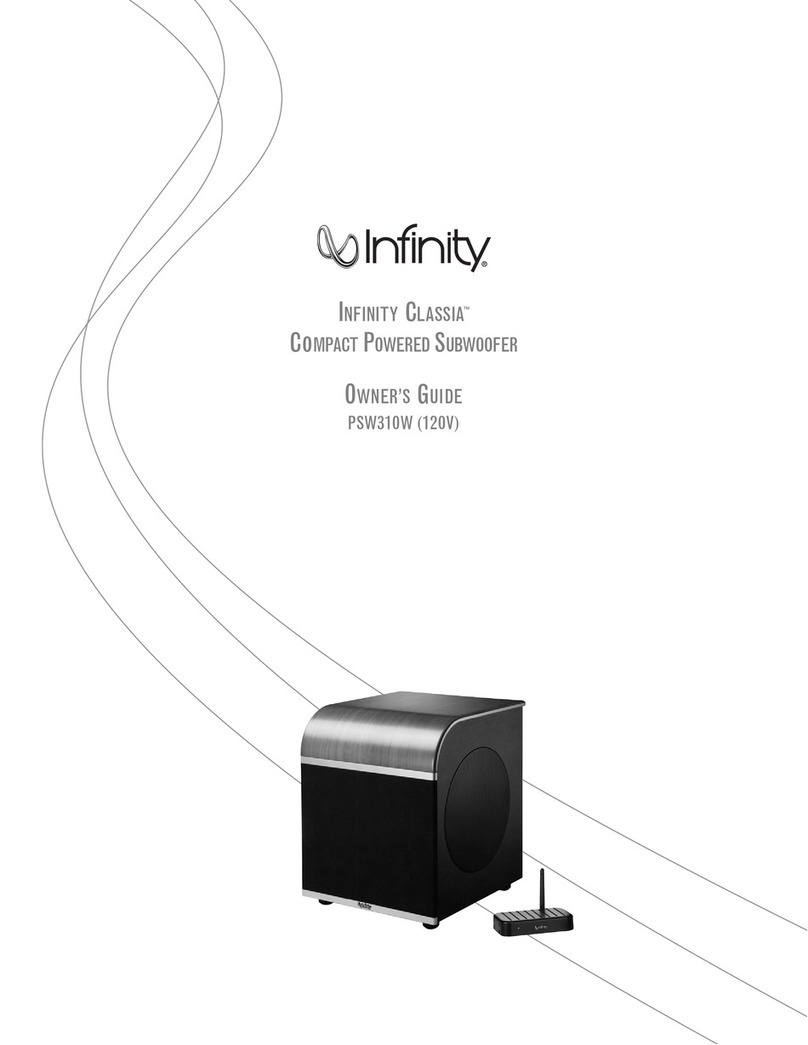 Infinity CLASSIA PSW310W owner's guide