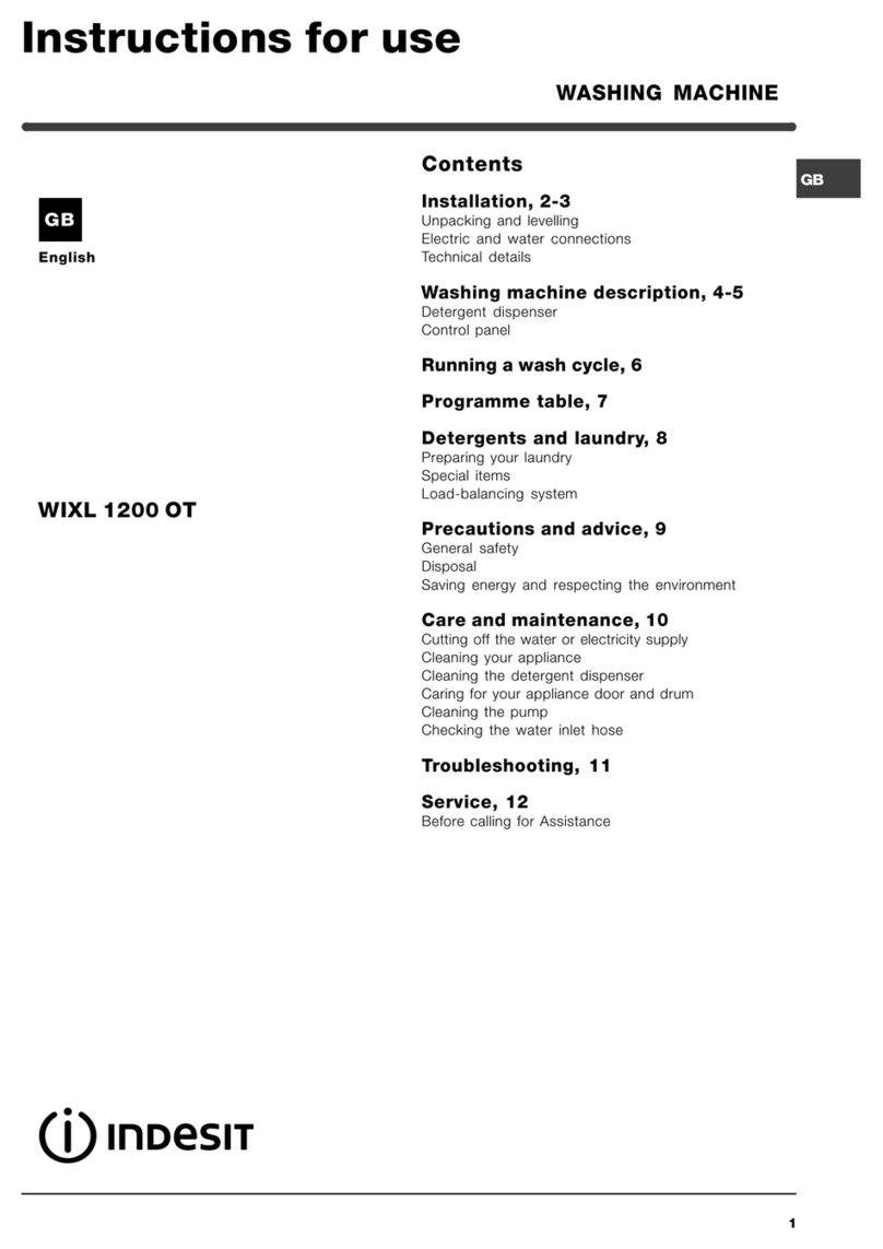 Indesit WIXL 1200 OT Instructions for use