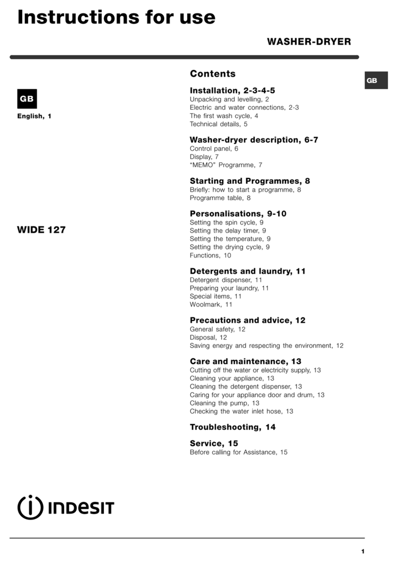 Indesit WIDE127 Instructions for use