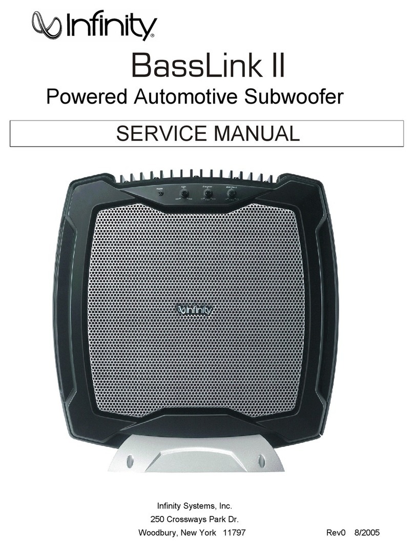 Infinity Powered Basslink II User manual
