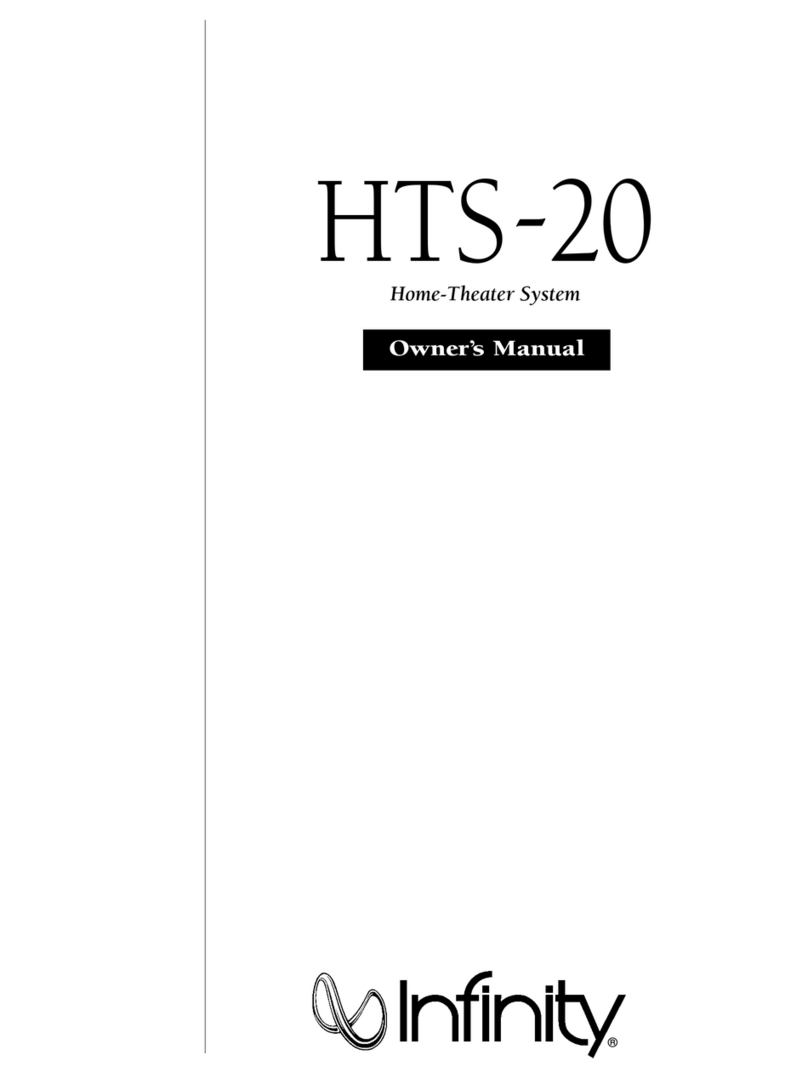 Infinity HTS-20 owner's manual