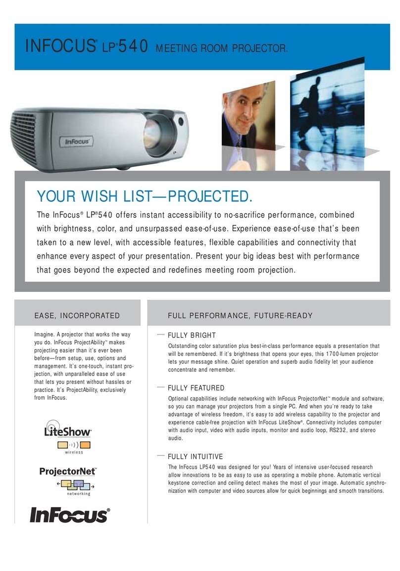 InFocus LASER PROJECTOR LP 540 User manual