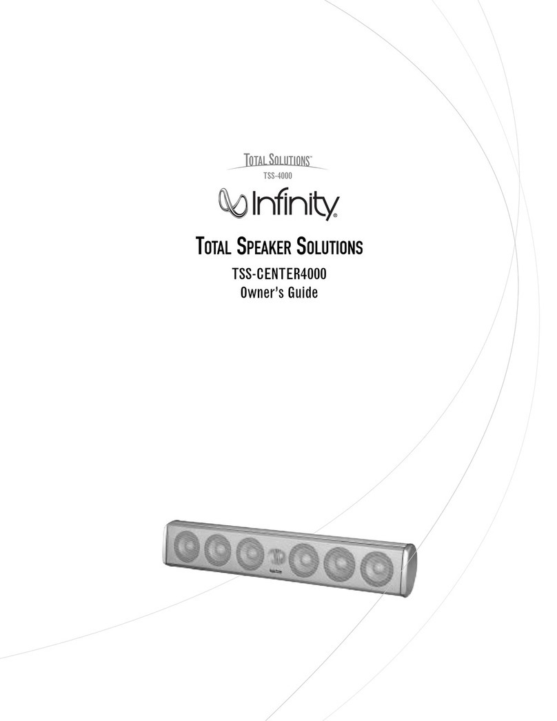 Infinity Total Solutions TSS-CENTER4000 User manual