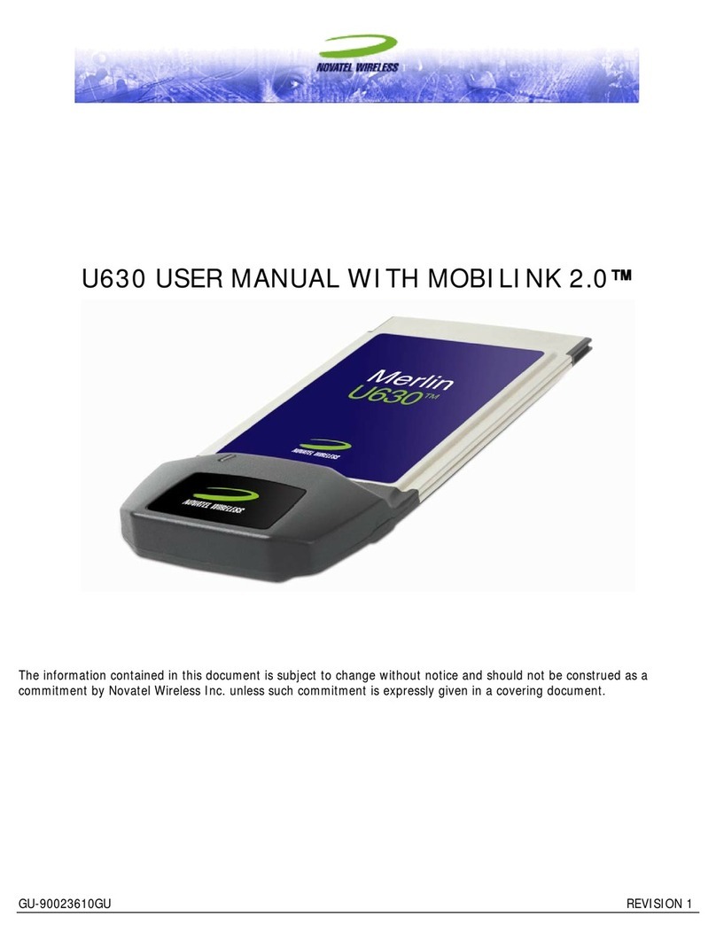 Novatel Merlin U630 User manual