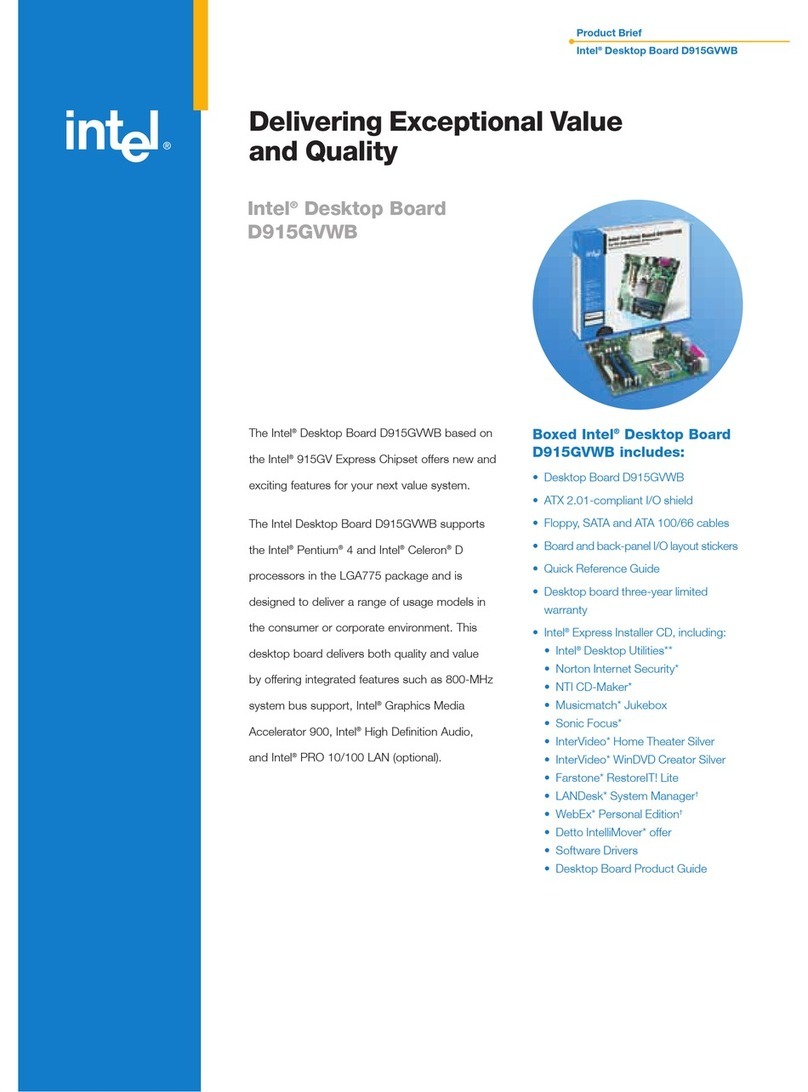 Intel D915GVWB Reference guide