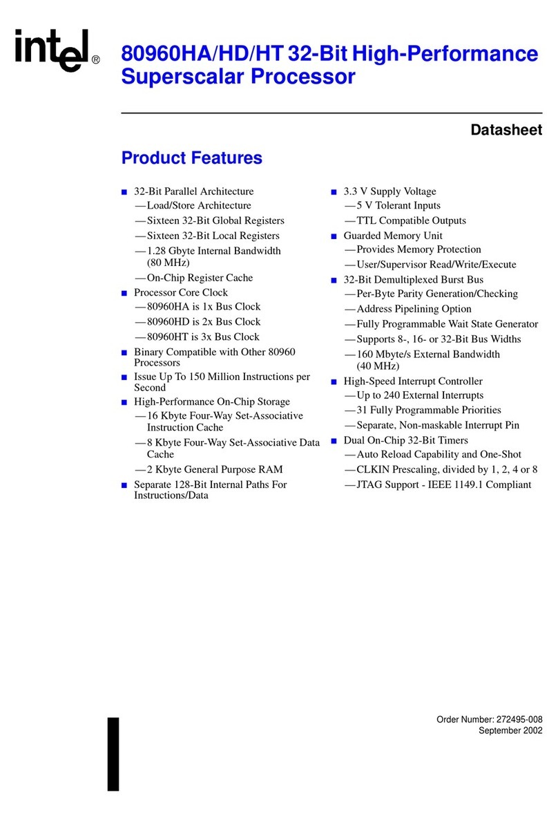 Intel 80960HA User manual
