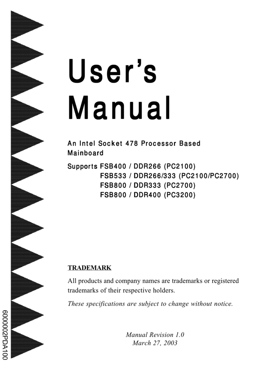 Intel DDR266 (PC2100) User manual