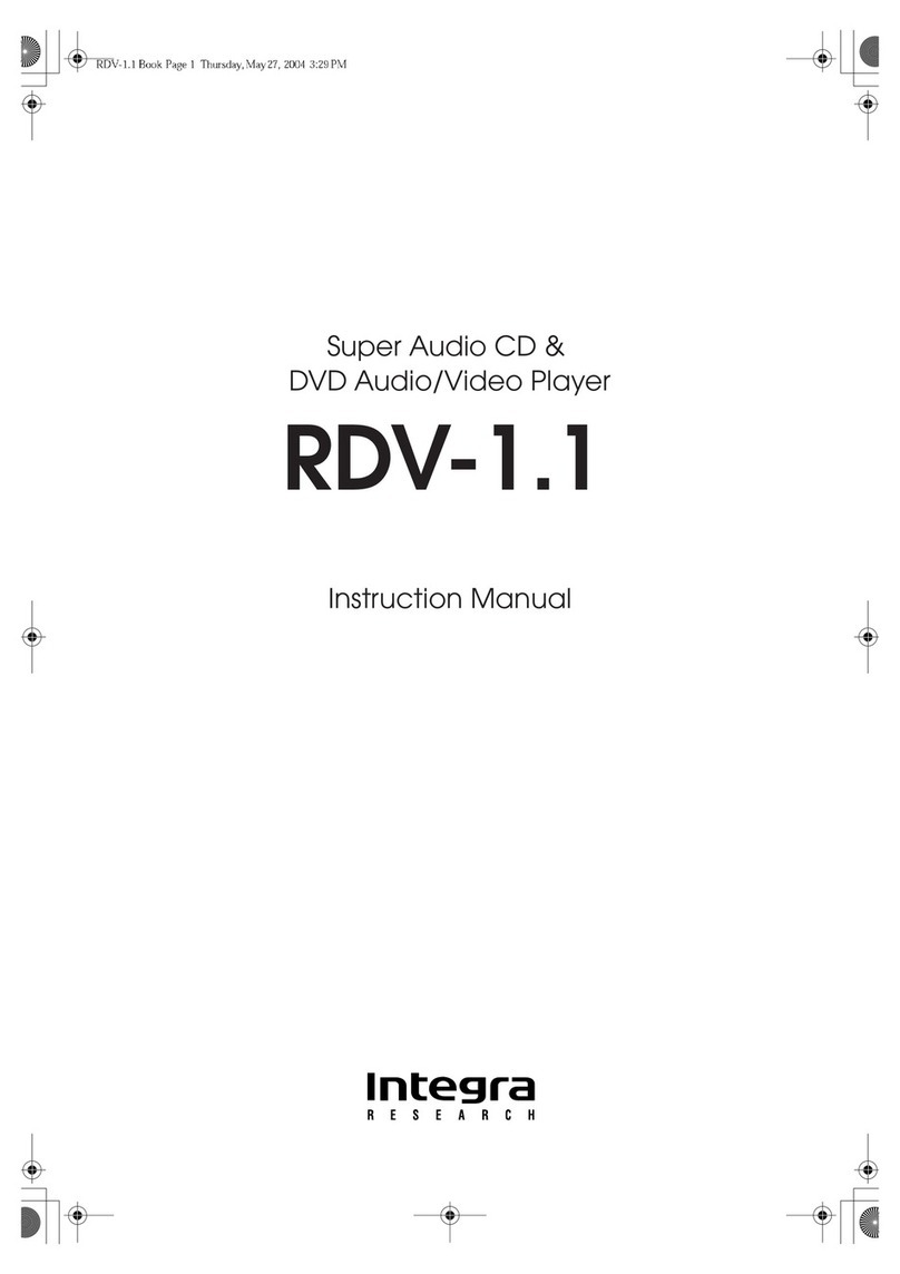 Integra RDV-1.1 instruction manual